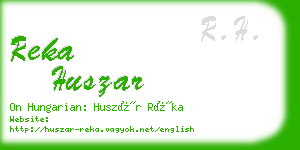 reka huszar business card